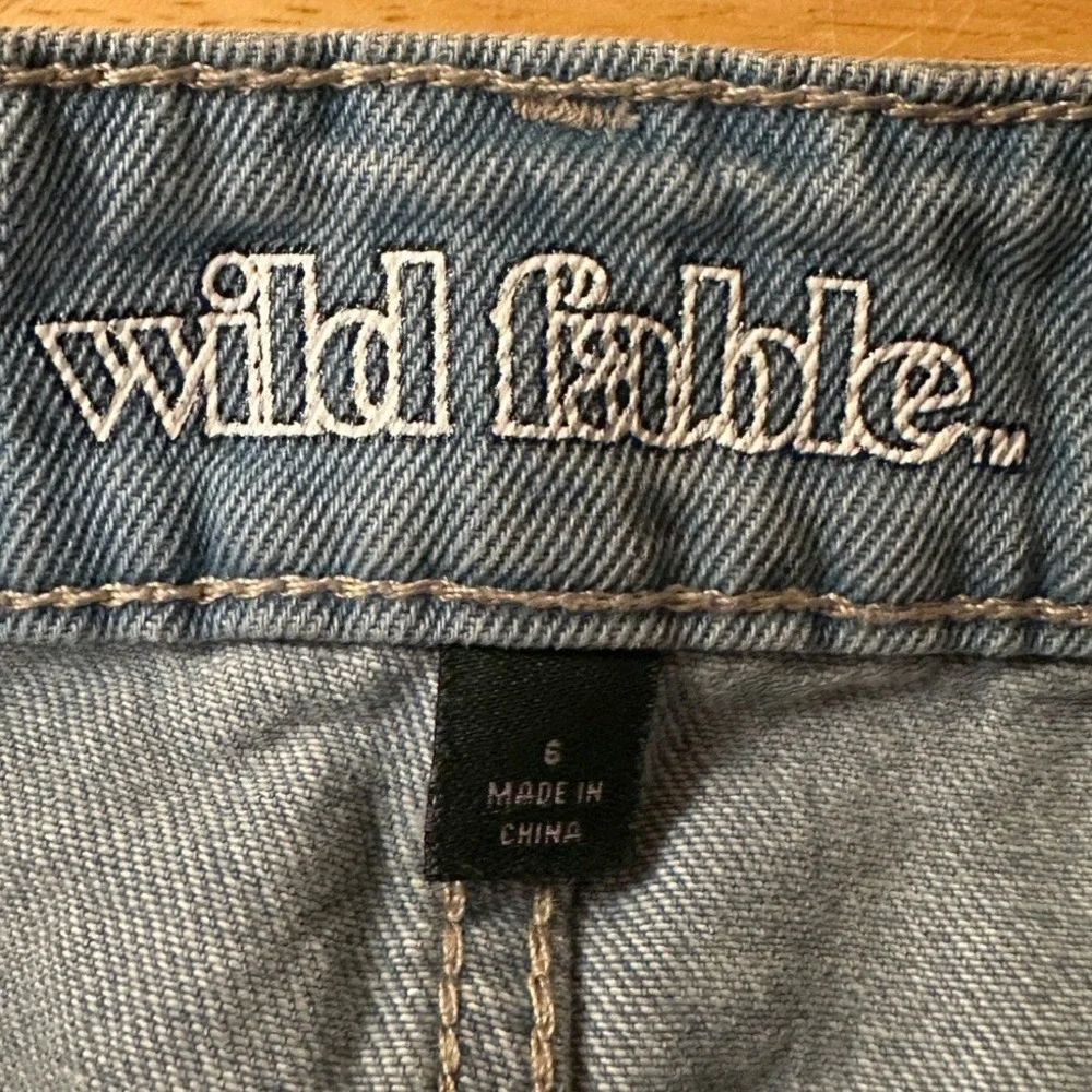 Wild Fable Patchwork Denim Mini Skirt Womens Blue Colorblock Y2K Festival Boho 6